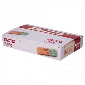 Ластик FACTIS IM 60 (Испания), 46х15х8 мм, красно-серый, прямоугольный, синтетический каучук, CCFIM60RG