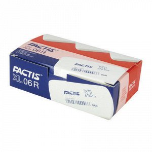 Ластик большой FACTIS XL (Испания), 68х39х19 мм, белый, прямоугольный, синтетический каучук, CNF06R