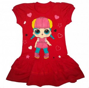 Платье Куколка Красный(Красный)