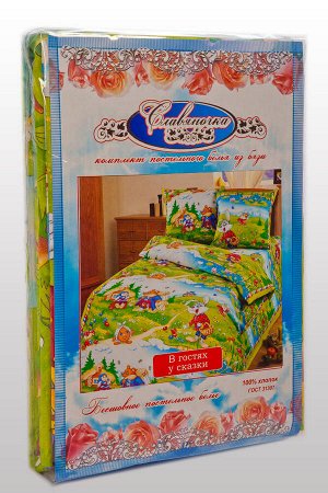 Комплект постельного белья 1,5-спальный, бязь &quot;Люкс&quot;, детская расцветка (Машенька)