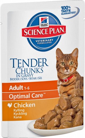 Hill's SP Feline пауч 85гр Adult Chicken д/кош Курица 2104LE NEW (1/12)