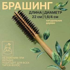Брашинг «Натурель», d=1.6/4?22(±1) см, комбинированная щетина, цвет «светлое дерево»