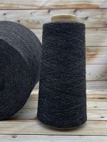 Пряжа для вязания 100 гр, Paola 80% меринос 20% па (кардная пряжа) 1500м/100г Черный седой