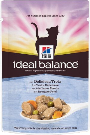 Hill's IB Feline пауч 85гр Adult Trout&Vgt д/кош Форель/Овощи (1/12)
