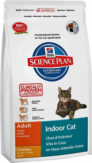 Hill's SP Feline Adult Indoor Cat д/кош домашних Курица 4кг