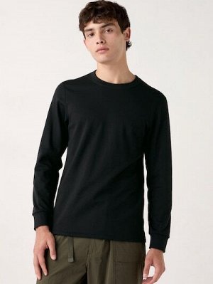 UNIQLO Ultra Warm Heattech - ультра теплая термо-кофта с длинными рукавами - 09 BLACK