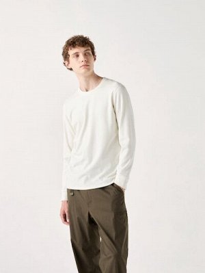 UNIQLO Ultra Warm Heattech - ультра теплая термо-кофта с длинными рукавами - 01 OFF WHITE