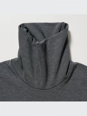 UNIQLO Ultra Warm Heattech - ультра теплый термо-лонгслив с высоким воротником - 01 OFF WHITE