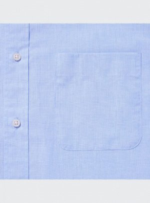 UNIQLO - базовая хлопковая оверсайз рубашка - 69 NAVY