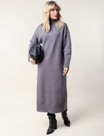 Платье из пряжи с кашемиром серый меланж *