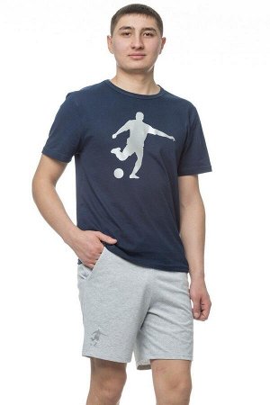 Костюм с шортами "Футболист" темно-синий (верх)