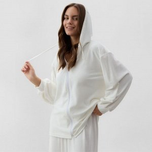 Костюм женский (толстовка и брюки) KAFTAN Plushy, белый