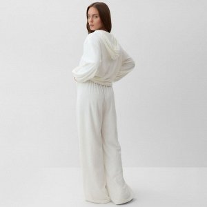 Костюм женский (толстовка и брюки) KAFTAN Plushy, белый