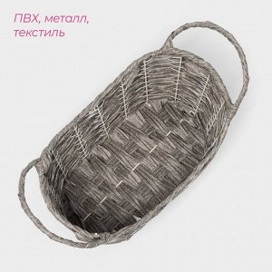 СИМА-ЛЕНД Кашпо плетёное Доляна «Луция», 31,5?17,5?15 см, корзинка, цвет серый