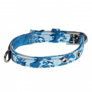 Ошейник Dogness Camo, XS, 21-31 X 1,3 см, до 5 кг, нейлон/неопрен, синий