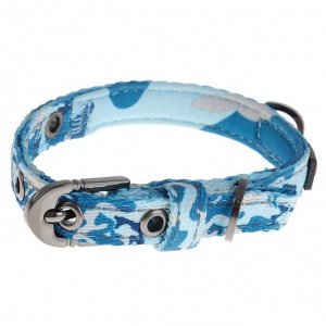 Ошейник Dogness Camo, XS, 21-31 х 1,3 см, до 5 кг, нейлон/неопрен, синий