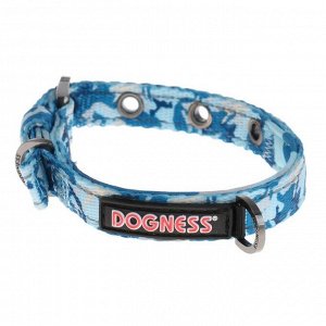 Ошейник Dogness Camo, XS, 21-31 х 1,3 см, до 5 кг, нейлон/неопрен, синий