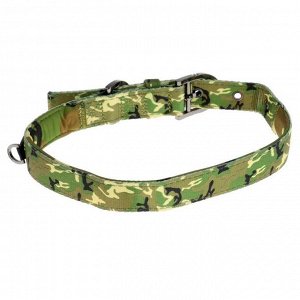 Ошейник Dogness Camo, L, 51-64 х 2,5 см, до 12 кг, нейлон/неопрен, зеленый