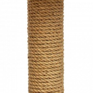 Домик-когтеточка "Квадратный с фигурной полкой", 45 х 35 х 70 см, микс цветов