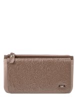 Кошелек ИНКАНТО PRALINE кожа лак бежевый тиснение