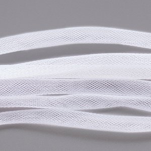 Бижутерная сетка-рукав, 20мм, белая, 1 метр