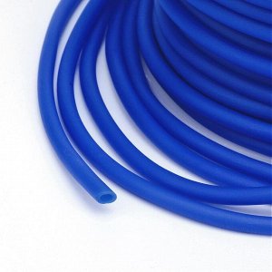 Шнур резиновый полый, 3мм, синий, 1 метр