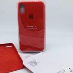 Чехол Iphone X/XS ,красный не пачкается ! original ( с наклейками, микрофиброй,номером)