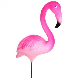 Фигура на спице "Розовый фламинго" 15*40см