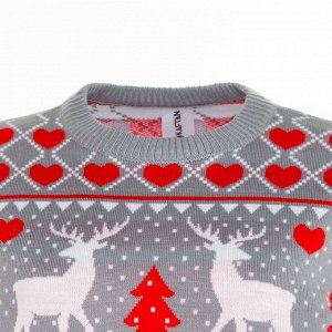 Джемпер вязаный KAFTAN "Новогодний" размер, серый