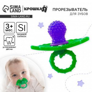 Прорезыватель силиконовый «Ягодка-пустышка», фиолетовый