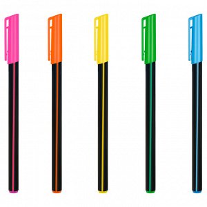 Ручка шариковая Luxor ""Stick Soft Touch"" синяя, 0,7мм, корпус ассорти