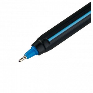 Ручка шариковая Luxor ""Stick Soft Touch"" синяя, 0,7мм, корпус ассорти