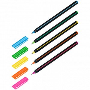 Ручка шариковая Luxor ""Stick Soft Touch"" синяя, 0,7мм, корпус ассорти