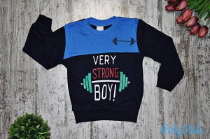 Свитшот "Very Strong Boy", синий