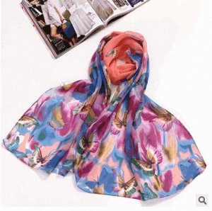 Шарфик Легкий шарф, с ярким принтом.
