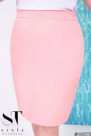 Юбка 46673 Универсальная базовая юбка – необходимый предмет одежды женского гардероба. Модель миди длины с зауженным низом идеально рисует плавные линии фигуры. Утяжка из резинки по бокам на поясе и м