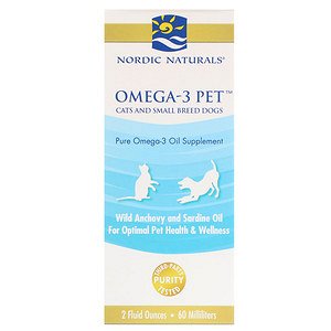 Nordic Naturals, Омега-3 для питомцев, для кошек и небольших собак (60 мл)