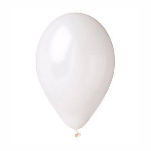 Воздушные шары 100 шт, 10"/25см Безмятежность (белый)
