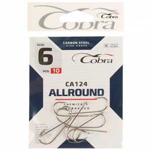 Крючки Cobra ALLROUND серия CA124 №6, 10 шт.