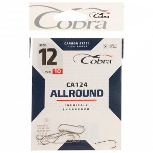 Крючки Cobra ALLROUND серия CA124 №12, 10 шт.