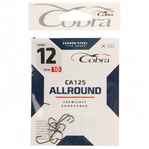 Крючки Cobra ALLROUND серия CA125 №12, 10 шт.