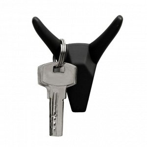 Крючок мебельный CAPPIO HORN, двухрожковый, цвет черный