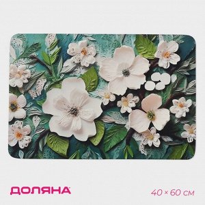 Коврик для дома «Доляна» Wild Flora, влаговпитывающий, 40x60 см