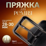 Пряжка для ремня, 4 x 4,4 см, 30 мм, цвет чёрный никель