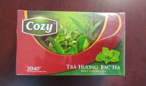 Мятный чай Пакетированный COZY
20 пакетиков по 40 грамм

Представляет собой комбинацию чистого черного чая и мяты, создавая особый аромат и даря расслабление и умиротворение