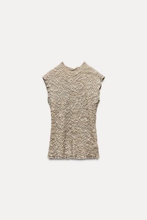Топ Цвет как на первом фото ТРИКОТАЖНЫЙ ТОП В ПОМЯТЕННОМ ВИДЕ (STRICKTOP IM KNITTERLOOK) Топ без рукавов с круглым вырезом. Морщинистый вид. СОСТАВ МАТЕРИАЛА, ИНСТРУКЦИИ ПО УХОДУ И ПРОИСХОЖДЕНИЕ СОСТА