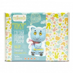 Набор для изготовления текстильной игрушки Toyzy арт.TZ-F004_2 Синий кот Валяние