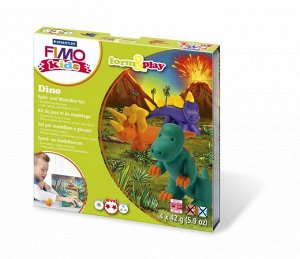 FIMO kids form&play Дино, состоящий из 4-ти блоков по 42г, уровень сложности 3, арт.8034 07 LZ