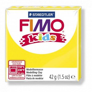 FIMO kids полимерная глина для детей, уп. 42г цв.желтый, арт.8030-1