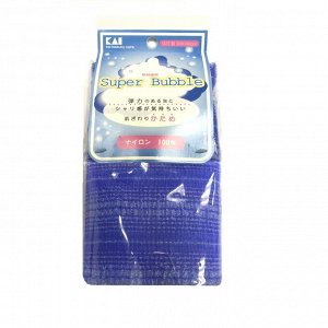 Мочалка для тела (с объемным плетением жесткая), 30 см х 100 см Цвет: Синий